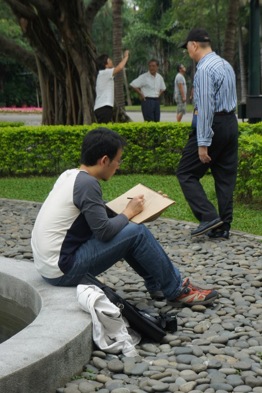 17. Myself sketching the Taipei Guest House